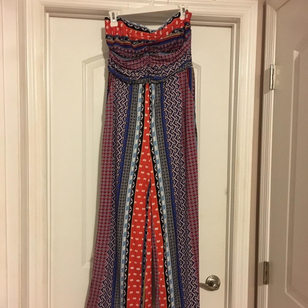 Multi pattern/color Strapless Jumpsuit